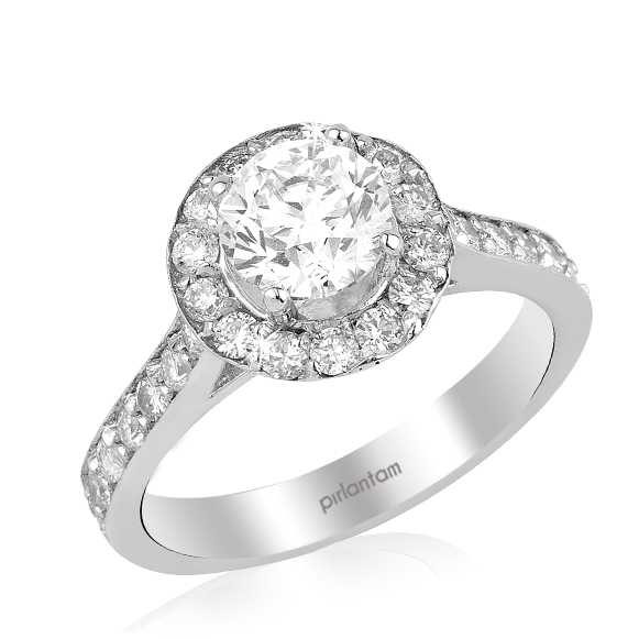 1.60 ct. Pırlanta Yuvarlak Kesim Yüzük